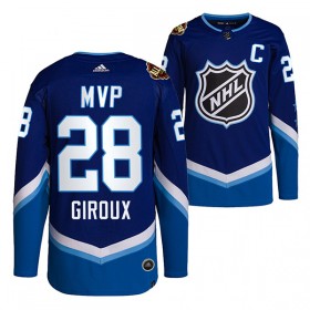 Män Ishockey Philadelphia Flyers tröja Claude Giroux 28 MVP 2022 NHL All-Star Blå Authentic